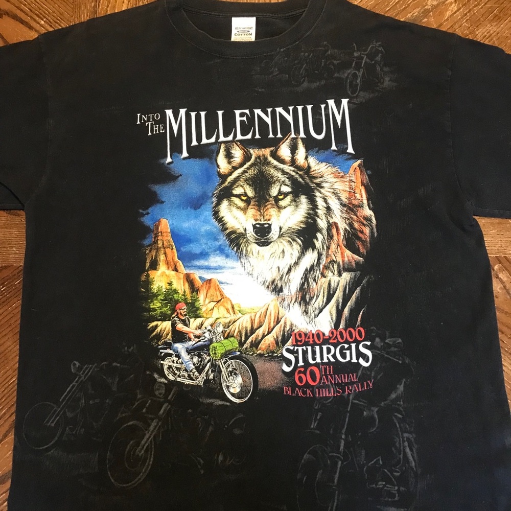 sturgis biker rally tee 1999-2000